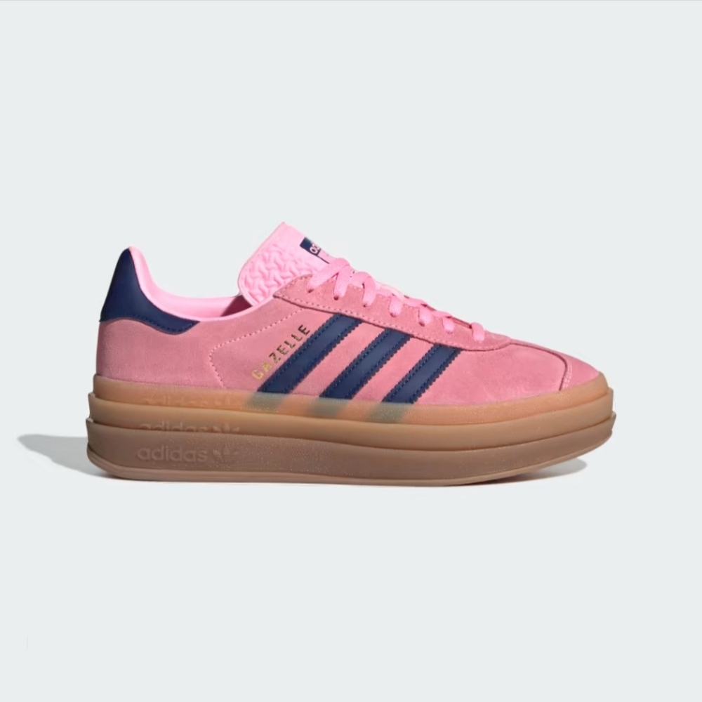 Pink Platform Adidas Gazelle Sneakers